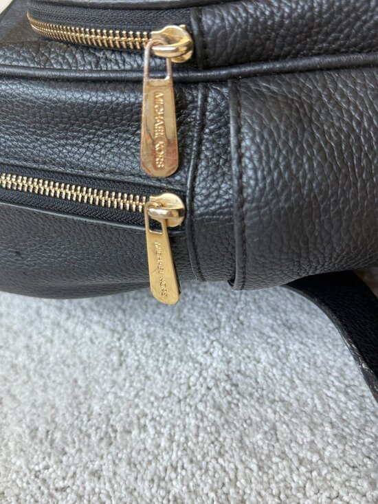 Michael Kors black leather backpack MSRP $299 main image 7